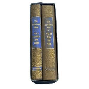 The Devotional Bible Volume 1 & 2 Matthew Mark Luke John Concordia VTG 1948